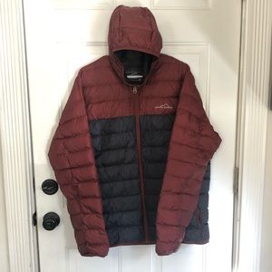 Maroon puffer jacket